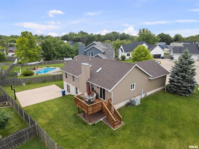 5142 Fillmore Ct, Davenport, IA 52806 - aerial perspective of suburban area with a pool area