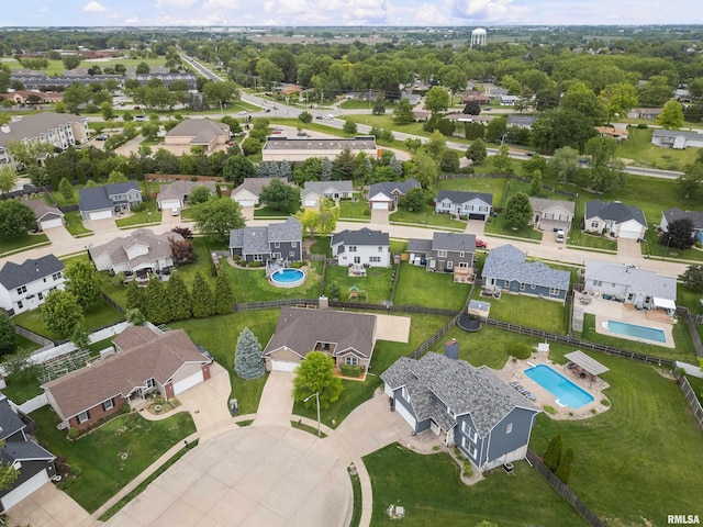5142 Fillmore Ct, Davenport, IA 52806 - aerial view of property and surrounding area with a pool and nearby suburban area