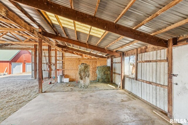 944 45th St, New Boston, IL 61272 - misc room featuring lofted ceiling and metal wall