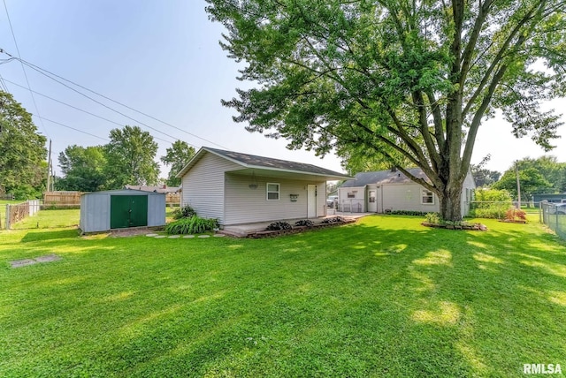 2215 N Nevada Ave, Davenport, IA 52804 - fenced backyard featuring a storage shed