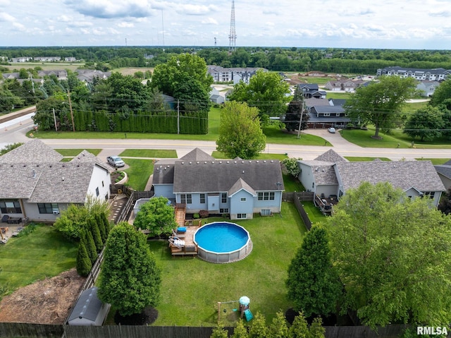 3484 Field Sike Dr, Bettendorf, IA 52722 - aerial view of residential area featuring a pool area