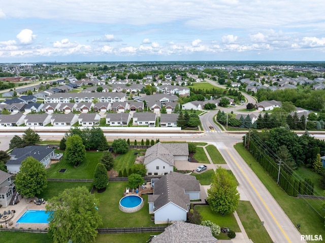 3484 Field Sike Dr, Bettendorf, IA 52722 - aerial perspective of suburban area with a pool area