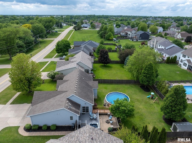 3484 Field Sike Dr, Bettendorf, IA 52722 - aerial perspective of suburban area with a pool area