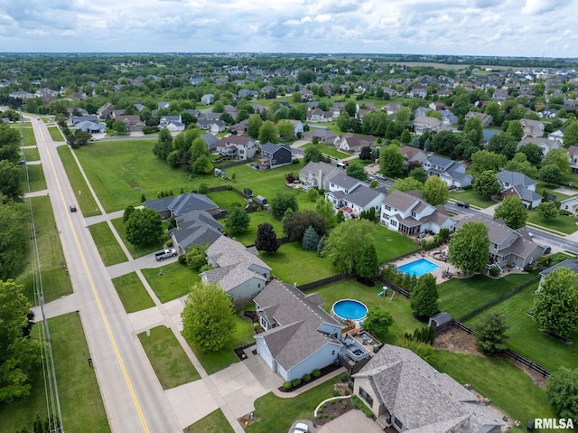3484 Field Sike Dr, Bettendorf, IA 52722 - aerial perspective of suburban area with a pool area