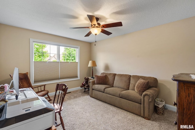 3608 Glengevlin Way, Bettendorf, IA 52722 - home office with carpet flooring, ceiling fan, and baseboards