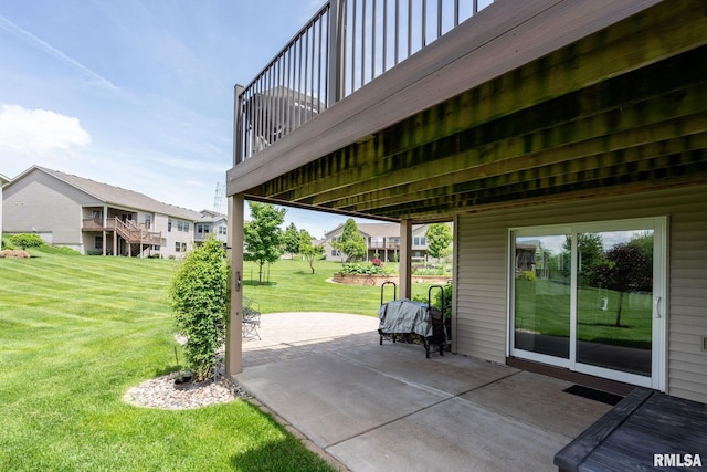 3608 Glengevlin Way, Bettendorf, IA 52722 - view of patio / terrace with a balcony and a residential view