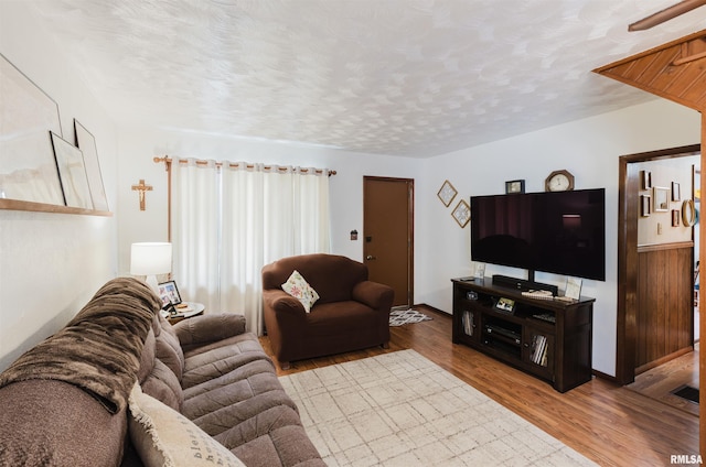 1408 Newton Ave, Johnston City, IL 62951 - living room featuring wood finished floors and a textured ceiling