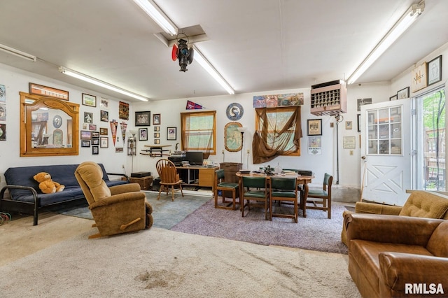 201 4th St, New Boston, IL 61272 - dining room with carpet flooring