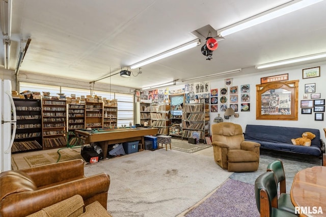 201 4th St, New Boston, IL 61272 - garage with a garage door opener