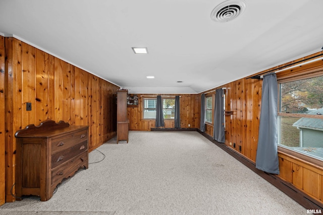 519 2nd St, Camanche, IA 52730 - empty room featuring wooden walls and light colored carpet