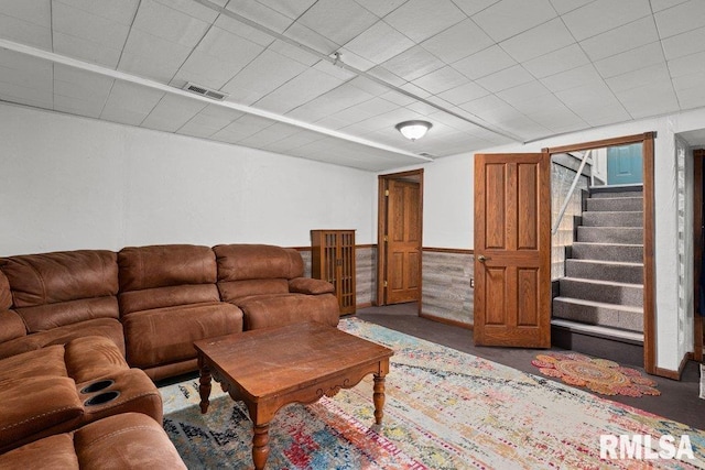 2446 16th Ave, Moline, IL 61265 - carpeted living area featuring stairs
