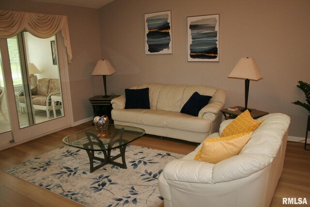 4011 Prairie Ln, Bettendorf, IA 52722 - living room featuring wood finished floors and baseboards