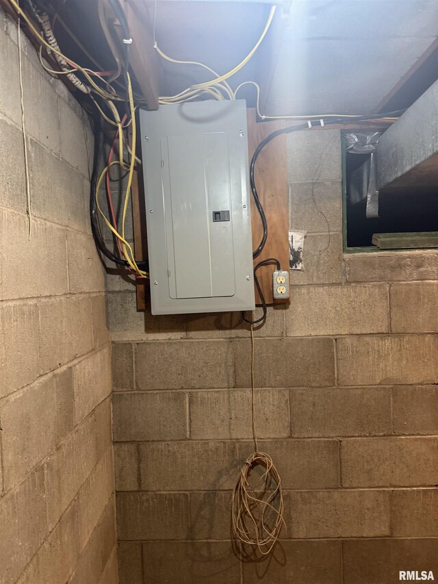 1492 45th St, New Boston, IL 61272 - utility room with electric panel