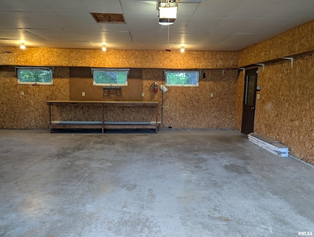 1492 45th St, New Boston, IL 61272 - garage with a garage door opener