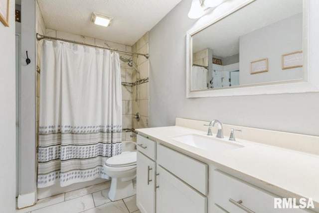 3071 S Hampton Dr, Bettendorf, IA 52722 - full bathroom with vanity, toilet, and marble finish floors
