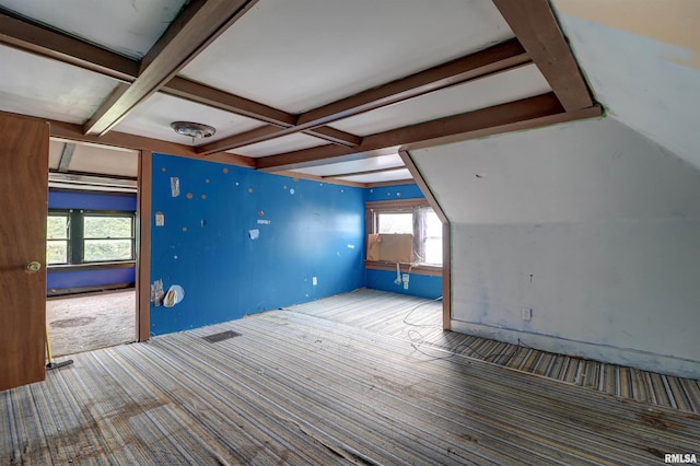 627 5th Ave S, Clinton, IA 52732 - additional living space with carpet and beam ceiling