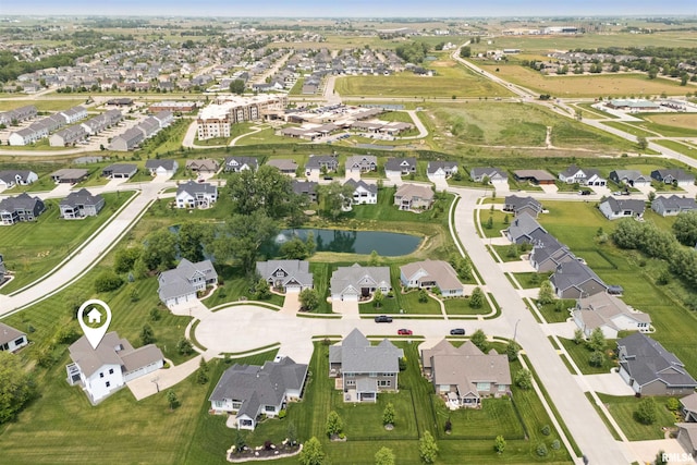 4691 Hidden Lake Ct, Bettendorf, IA 52722 - aerial view of property's location featuring a nearby body of water and nearby suburban area