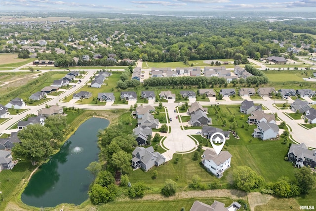 4691 Hidden Lake Ct, Bettendorf, IA 52722 - aerial overview of property's location with a nearby body of water and nearby suburban area