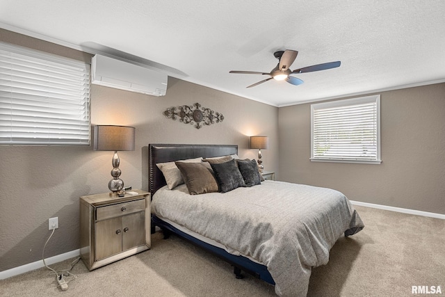 1872 19th Ave, Moline, IL 61265 - bedroom featuring light carpet, ceiling fan, a textured wall, and ornamental molding