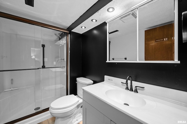 5721 Taylor St, Davenport, IA 52806 - full bath featuring a stall shower, vanity, and toilet