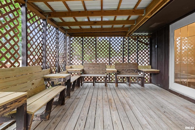 5721 Taylor St, Davenport, IA 52806 - view of wooden deck