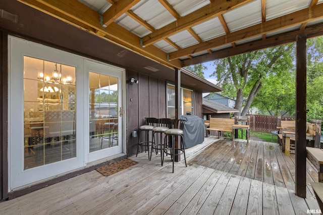 5721 Taylor St, Davenport, IA 52806 - deck featuring a grill