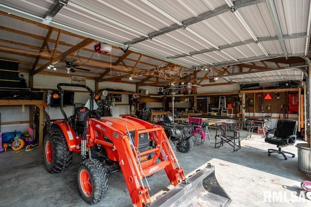 11271 W Center Rd, Mulkeytown, IL 62865 - garage featuring a garage door opener