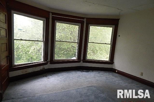 1132 W 9th St, Davenport, IA 52804 - carpeted empty room with healthy amount of natural light and baseboards