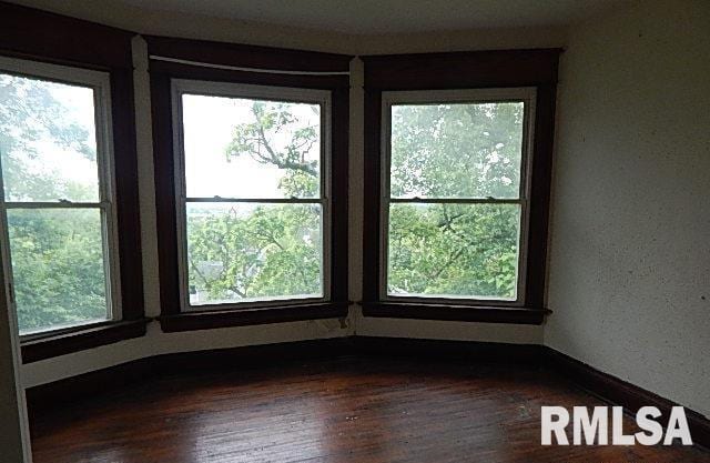 1132 W 9th St, Davenport, IA 52804 - spare room featuring dark wood finished floors