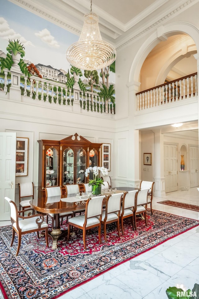 2 Hickory Ct, Rock Island, IL 61201 - lobby with a towering ceiling, a decorative wall, and crown molding
