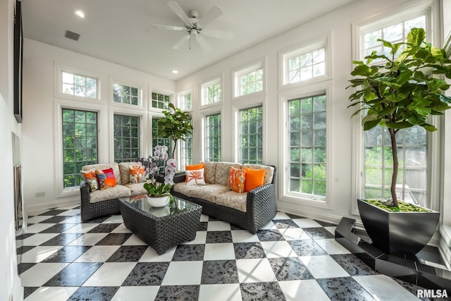 2 Hickory Ct, Rock Island, IL 61201 - sunroom / solarium featuring healthy amount of natural light, recessed lighting, baseboards, and a high ceiling