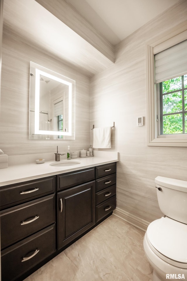 2 Hickory Ct, Rock Island, IL 61201 - bathroom with vanity and toilet