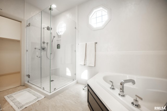 2 Hickory Ct, Rock Island, IL 61201 - full bath featuring a stall shower, a bath, and a spacious closet