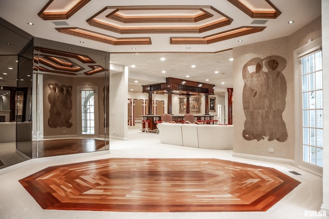 2 Hickory Ct, Rock Island, IL 61201 - building lobby with ornamental molding and coffered ceiling