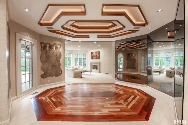 2 Hickory Ct, Rock Island, IL 61201 - building lobby with recessed lighting and crown molding
