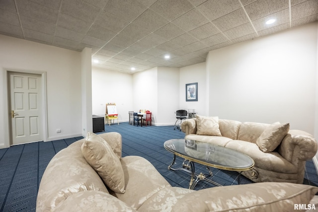 2 Hickory Ct, Rock Island, IL 61201 - living area featuring carpet flooring, recessed lighting, and baseboards