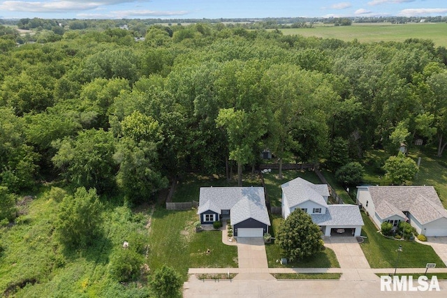 5300 Hillandale Rd, Davenport, IA 52806 - aerial view of a heavily wooded area