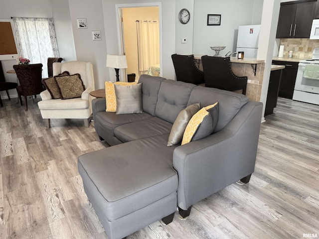 532 8th Ave S, Clinton, IA 52732 - living room featuring light wood-style flooring
