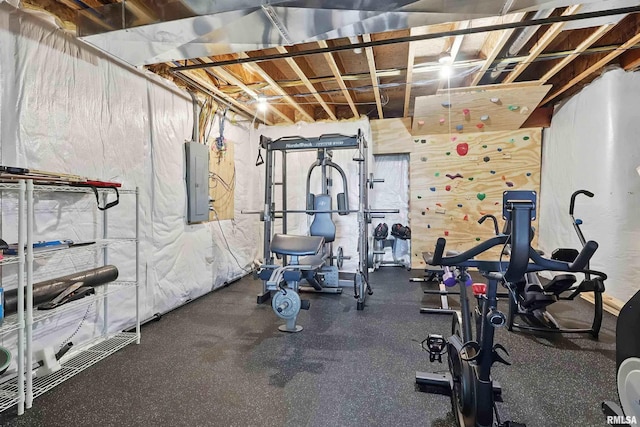7 Redstone Ct, Le Claire, IA 52753 - exercise area featuring electric panel