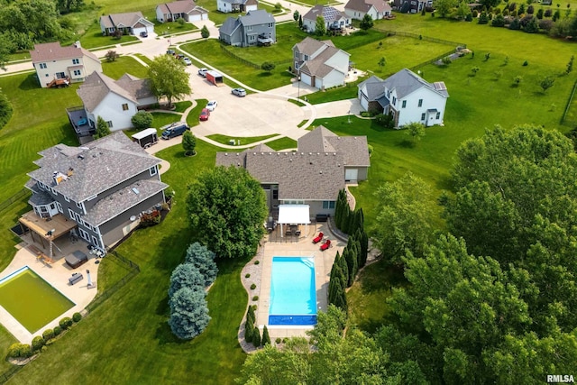 7 Redstone Ct, Le Claire, IA 52753 - aerial view of residential area with a pool area