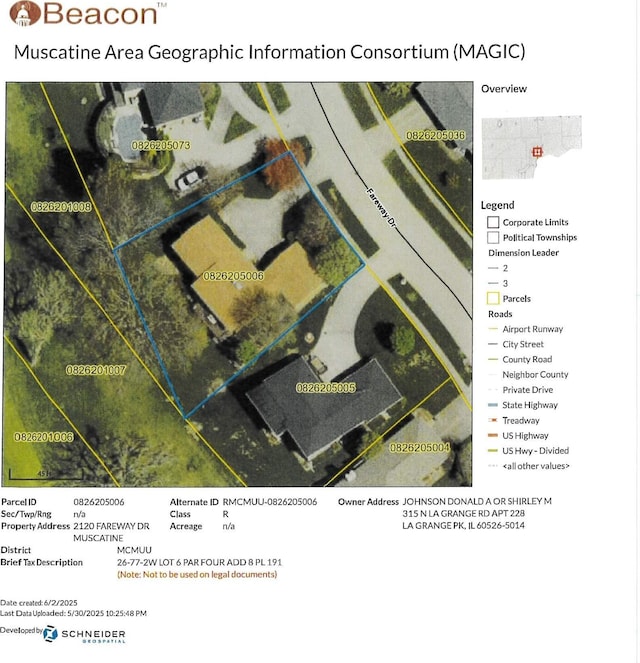 2120 Fareway Dr, Muscatine, IA 52761 - map of property location