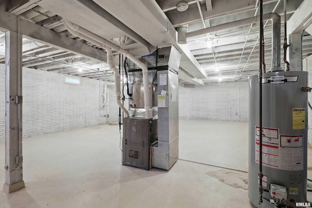 803 Locust St, Princeton, IA 52768 - unfinished basement featuring gas water heater and heating unit