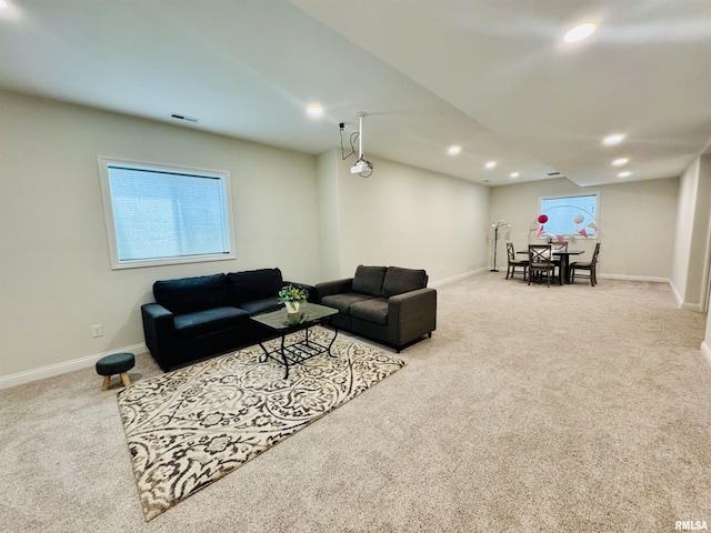 11401 N Joseph St, Dunlap, IL 61525 - living room with carpet floors, healthy amount of natural light, and recessed lighting
