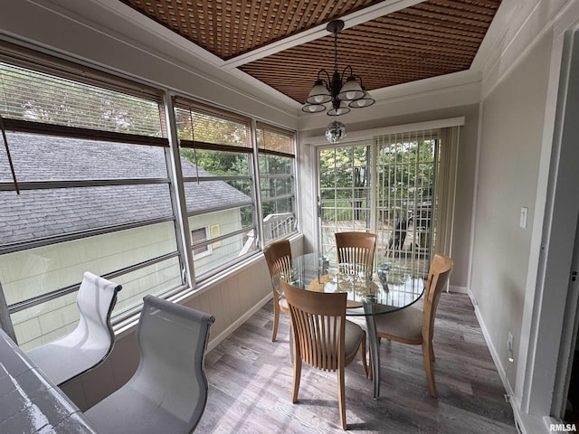2139 10th St, East Moline, IL 61244 - sunroom / solarium with a chandelier