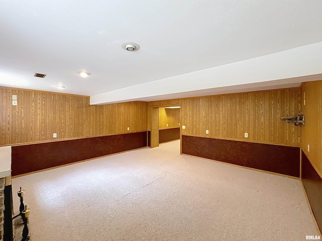 2347 W Lombard St, Davenport, IA 52804 - finished basement featuring carpet and wood walls