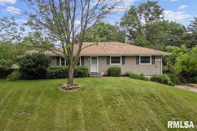 8421 55th St, Coal Valley, IL 61240 - single story home with a front yard