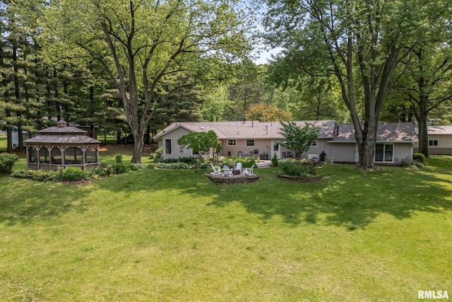 11 Shady Ln, Geneseo, IL 61254 - view of green lawn featuring a gazebo