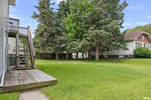 2734 Bridge Ave, Davenport, IA 52803 - view of yard with stairs and a deck