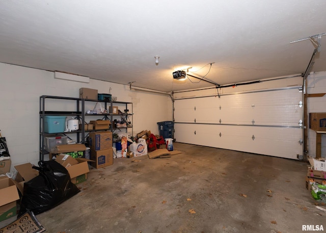 726 51st Ave Unit 20, East Moline, IL 61244 - garage with a garage door opener and concrete block wall