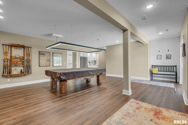 6997 Matthews Pass, Bettendorf, IA 52722 - game room with dark wood-style floors, billiards table, and baseboards